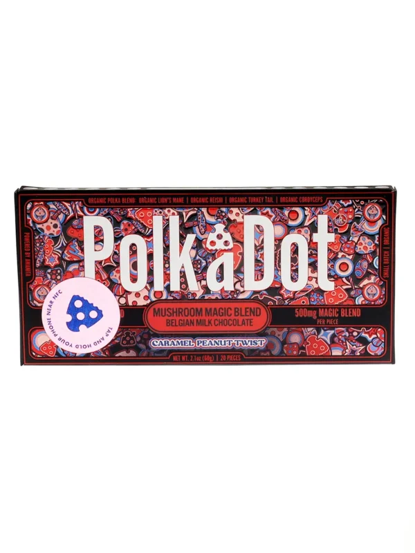 Caramel Peanut Twist PolkaDot Chocolate Bar | 500MG